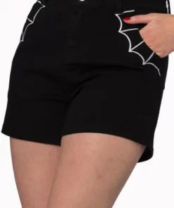 Banned Bell Tower Bat Shorts -GOTHIC SKIRTS Shop bell tower bat shorts banned 4 300x