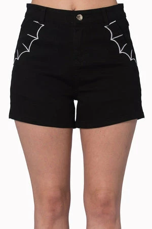 Banned Bell Tower Bat Shorts -GOTHIC SKIRTS Shop bell tower bat shorts