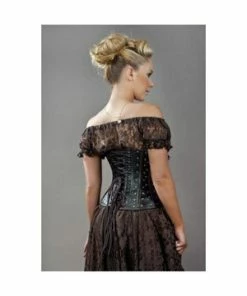 Burleska Biker Underbust Corset With Studs In Matte Vinyl -GOTHIC SKIRTS Shop biker underbust corset with studs in matte vinyl burleska 3 300x