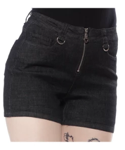 Jawbreaker Black Denim Shorts -GOTHIC SKIRTS Shop black denim shorts jawbreaker 6 300x