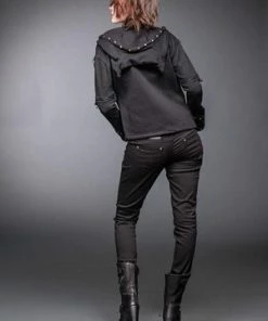 Queen Of Darkness Black Jacket With Rivets And Hood 17 Queen Of Darkness Black Jacket With Rivets And Hood -GOTHIC SKIRTS Shop black jacket with rivets and hood queen of darkness 6 300x