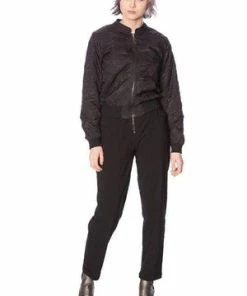 Banned Black Lava Bomber Jacket -GOTHIC SKIRTS Shop black lava bomber jacket banned 3 300x