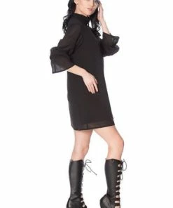 Banned Black Lines Dress -GOTHIC SKIRTS Shop black lines dress banned 5 300x