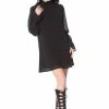 Banned Black Lines Dress -GOTHIC SKIRTS Shop black lines dress banned 300x