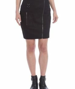 Banned Black Night Zip Skirt