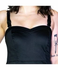 Dr Faust Black Rugged Plastic Clasp Black Mini Dress - Serenity 7 Dr Faust Black Rugged Plastic Clasp Black Mini Dress - Serenity -GOTHIC SKIRTS Shop black rugged plastic clasp black mini dress serenity dr faust 3 300x