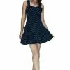 Dr Faust Blue Polka Dots Black Mini Dress - Sophia -GOTHIC SKIRTS Shop blue polka dots black mini dress sophia dr faust 300x