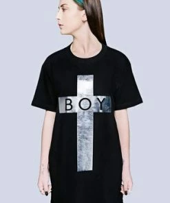Long Clothing Boy Cross T-Shirt - Unisex -GOTHIC SKIRTS Shop boy cross t shirt unisex long clothing 4 300x