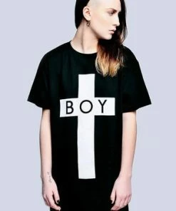 Long Clothing Boy Cross T-Shirt - Unisex -GOTHIC SKIRTS Shop boy cross t shirt unisex long clothing 5 300x
