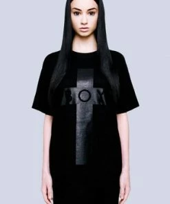 Long Clothing Boy Cross T-Shirt - Unisex -GOTHIC SKIRTS Shop boy cross t shirt unisex long clothing 9 300x