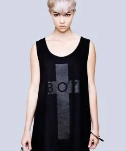Long Clothing Boy Cross Vest - Unisex -GOTHIC SKIRTS Shop boy cross vest unisex long clothing 4 300x
