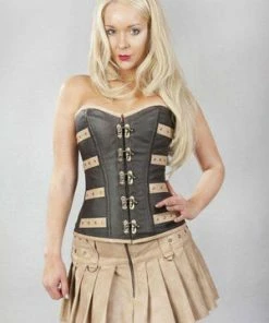Burleska C-Lock Overbust Steampunk Corset In Matte Vinyl -GOTHIC SKIRTS Shop c lock overbust steampunk corset in matte vinyl burleska 5 300x