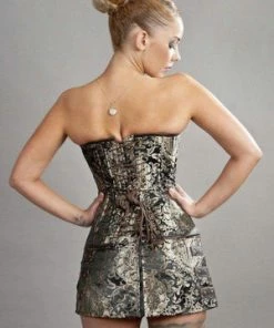 Burleska C-Lock Steampunk Overbust Corset In King Brocade -GOTHIC SKIRTS Shop c lock steampunk overbust corset in king brocade burleska 2 300x