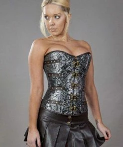 Burleska C-Lock Steampunk Overbust Corset In King Brocade -GOTHIC SKIRTS Shop c lock steampunk overbust corset in king brocade burleska 3 300x