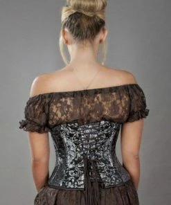 Burleska C-Lock Underbust Steampunk Corset In King Brocade -GOTHIC SKIRTS Shop c lock underbust steampunk corset in king brocade burleska 4 300x