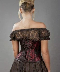 Burleska C-Lock Underbust Steampunk Corset In King Brocade -GOTHIC SKIRTS Shop c lock underbust steampunk corset in king brocade burleska 6 300x