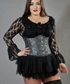 Burleska Candy Underbust Plus Size Steel Boned Waist Training Corset In Brocade -GOTHIC SKIRTS Shop candy underbust plus size steel boned waist training corset in brocade burleska 3 300x