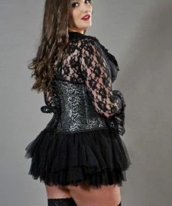 Burleska Candy Underbust Plus Size Steel Boned Waist Training Corset In Brocade -GOTHIC SKIRTS Shop candy underbust plus size steel boned waist training corset in brocade burleska 4 300x