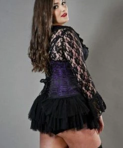 Burleska Candy Underbust Plus Size Steel Boned Waist Training Corset In Brocade -GOTHIC SKIRTS Shop candy underbust plus size steel boned waist training corset in brocade burleska 6 300x