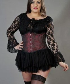 Burleska Candy Underbust Plus Size Steel Boned Waist Training Corset In Brocade -GOTHIC SKIRTS Shop candy underbust plus size steel boned waist training corset in brocade burleska 7 300x