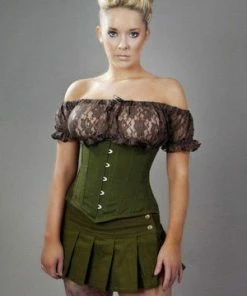 Burleska Candy Underbust Steel Boned Waist Training Corset In Twill 7 Burleska Candy Underbust Steel Boned Waist Training Corset In Twill -GOTHIC SKIRTS Shop candy underbust steel boned waist training corset in twill burleska 3 300x