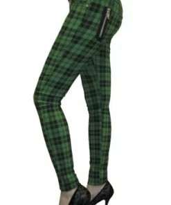 Banned Check Skinny Jeans -GOTHIC SKIRTS Shop check skinny jeans banned 3 300x