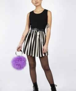 Jawbreaker Circ Le Soir Striped Skater Dress -GOTHIC SKIRTS Shop circ le soir striped skater dress jawbreaker 7 300x