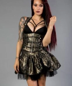 Burleska Circus Underbust Halter Corset In King Brocade