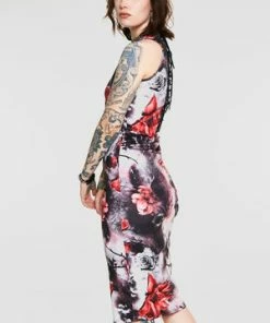 Jawbreaker Dark Passions Floral Tie Up Dress -GOTHIC SKIRTS Shop dark passions floral tie up dress dra 9008 03.754 300x