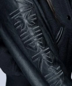 Long Clothing Death Adder Chain Gold Varsity Jacket - Unisex -GOTHIC SKIRTS Shop death adder chain gold varsity jacket unisex long clothing 6 300x