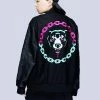 Long Clothing Death Adder Chain Purple Turquoise Jacket - Unisex -GOTHIC SKIRTS Shop death adder chain purple turquoise jacket unisex long clothing 300x