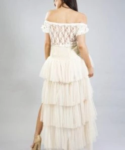 Burleska Denise Bustle Skirt In Mesh Net & Taffeta -GOTHIC SKIRTS Shop denise bustle skirt in mesh net taffeta burleska 4 300x