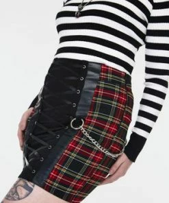 Jawbreaker Disgraced Tartan Tube Skirt -GOTHIC SKIRTS Shop disgraced tartan tube skirt ska 3736 04.991 300x