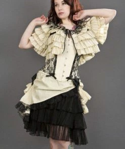 Burleska Diva Knee Length Skirt In Taffeta -GOTHIC SKIRTS Shop diva knee length skirt in taffeta burleska 3 300x