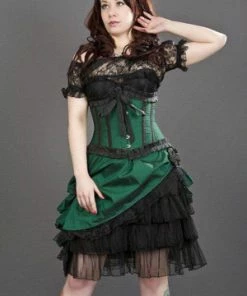 Burleska Diva Knee Length Skirt In Taffeta -GOTHIC SKIRTS Shop diva knee length skirt in taffeta burleska 5 300x