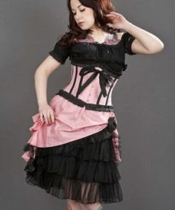 Burleska Diva Knee Length Skirt In Taffeta -GOTHIC SKIRTS Shop diva knee length skirt in taffeta burleska 6 300x