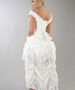 Burleska Duchess Overbust Corset With Straps In Scroll Brocade -GOTHIC SKIRTS Shop duchess overbust corset with straps in scroll brocade burleska 5 300x