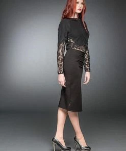 Queen Of Darkness Elegant Pencil-Skirt -GOTHIC SKIRTS Shop elegant pencil skirt queen of darkness 4 300x