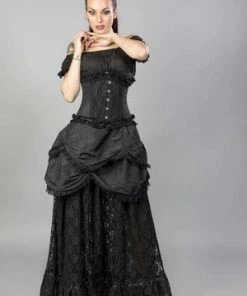 Burleska Elizium Steel Boned Underbust Corset In Taffeta -GOTHIC SKIRTS Shop elizium steel boned underbust corset in taffeta burleska 17 300x