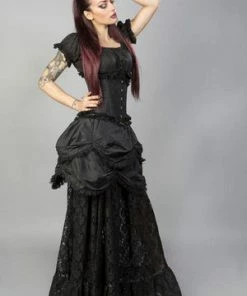 Burleska Elizium Steel Boned Underbust Corset In Taffeta -GOTHIC SKIRTS Shop elizium steel boned underbust corset in taffeta burleska 19 300x