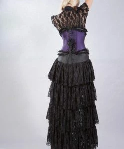 Burleska Elizium Steel Boned Underbust Corset In Taffeta -GOTHIC SKIRTS Shop elizium steel boned underbust corset in taffeta burleska 5 300x