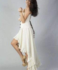 Burleska Elizium Victorian High Low Skirt In Chiffon -GOTHIC SKIRTS Shop elizium victorian high low skirt in chiffon burleska 10 300x