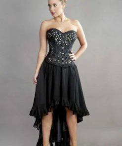 Burleska Elizium Victorian High Low Skirt In Chiffon