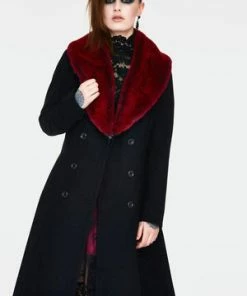 Jawbreaker Enchantress Coat With Red Faux Fur