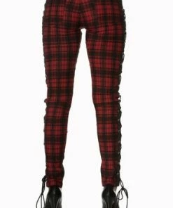 Banned Escaping Darkness Tartan Skinny Trouser -GOTHIC SKIRTS Shop escaping darkness tartan skinny trouser banned 3 300x