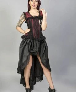 Burleska Flavia Goth Or Steampunk Skirt In Taffeta