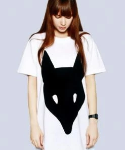 Long Clothing Fox T-Shirt – Unisex -GOTHIC SKIRTS Shop fox t shirt unisex long clothing 3 300x