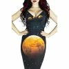 Dr Faust Full Blood Moon Night Sky Midi Dress - Amaris -GOTHIC SKIRTS Shop full blood moon night sky midi dress amaris dr faust 300x