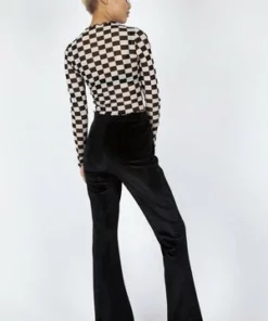 Jawbreaker Glam Rock Black Velvet Flares -GOTHIC SKIRTS Shop glam rock black velvet flares jawbreaker 7 300x