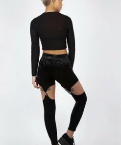 Jawbreaker Glam Rock Velvet Harness Leggings -GOTHIC SKIRTS Shop glam rock velvet harness leggings jawbreaker 6 300x